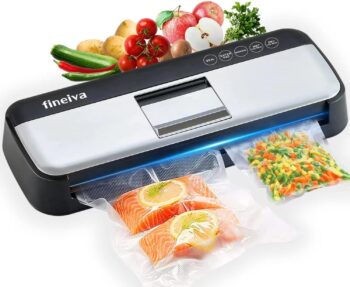 Auto Vacuum Sealer, Full Automatic Food Sealer with Vacuum Sealers Bags, Food Air Sealing System for Food Sealer Dry & Moist Food Preservation Modes, LED Touch Interface, Food Vacuum Sealer Machine