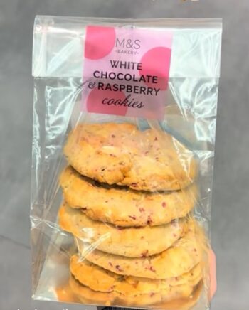 M&S Bakery White Chocolate & Raspberry Cookies(3 bags)