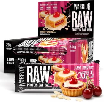 3 Boxes Warrior RAW Protein Bars 12×75g | 20g High Protein Meal Bar